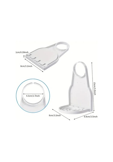 Maiyame Beyaz Plastik Çamaşır Suyu/yumuşatıcı Damlacık Tutucu - Katlanabilir, Kolay Kurulum, 2 Adet - Çamaşır Odası Temizliği Sağlar Beyaz