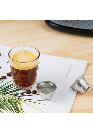 Fastbuy Paslanmaz Çelik Yeniden Kullanılabilir 4g Kahve Kapsülü - Instant Multi-pod 68 Mb Uyumlu Gümüş Gümüş