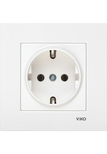 Viko Karre Beyaz Topraklı Priz Çerçeveli - 90967008