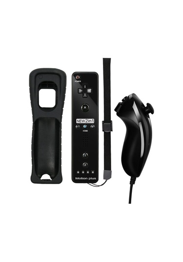 Wii 2 In 1 Remote + Nunchuk Controller Motion Plus