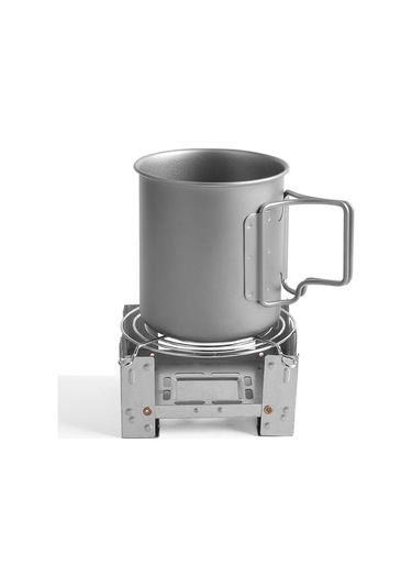 Neevoyu Kamp, Yürüyüş Ve Piknik İçin Katlanabilir Alüminyum Alkol Ocağı - 5 Kg Yüke Dayanır, Kaymaz Tabanlı, Kolay Taşınır Gri