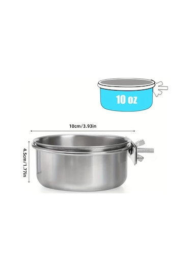 Willowhaven 4 Parça Paslanmaz Çelik Kuş Yemliği Askılı Temizlemesi Kolay Su Kabı