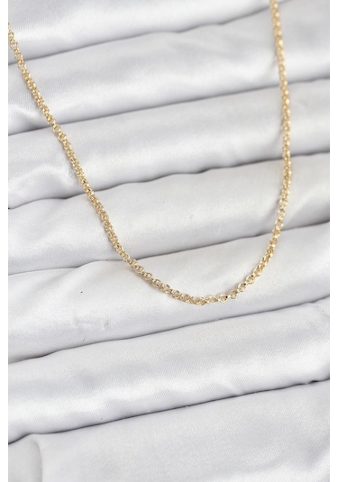 CM 14k Gold Renk Halka Model 60 CM Kadın Kolye Tj-bko10930 Tdrtr