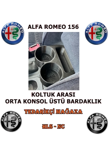 Alfa Romeo 156 Mk1 Koltuk Arası Orta Konsol Üstü Bardaklık Tek Parça 1