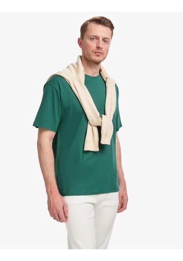 Pierre Cardin Erkek Koyu Yeşil Tişört Basic 50325300-vr079