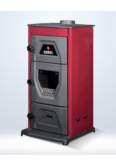 Sürel 5111 - 5112 Dört Köşe Şömine Soba Bordo