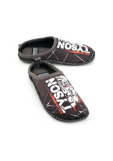 Gezer 14630 Erkek Keçe Rahat Sessiz Taban Hafif Ev Halı Misafir Terliği Siyah