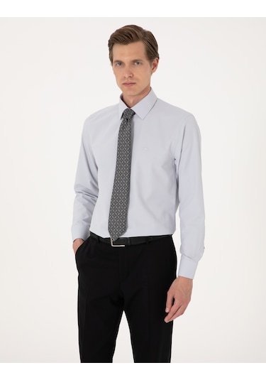 Pierre Cardin Erkek Açık Gri Gömlek Basic 50316734-vr001 Açık Gri