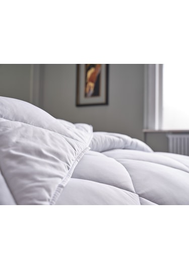 Doqu Home White Line Çift Kişilik Microfiber Yorgan