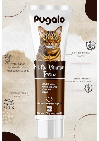 Kedi Multivitamin Paste Prebiotic Ve Biotin Katkılı Kedi Multi Vitamin Macunu 100 Ml