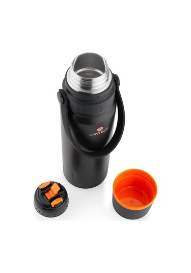 Schafer Santeco Çelik Termos 1200 Ml Siyah