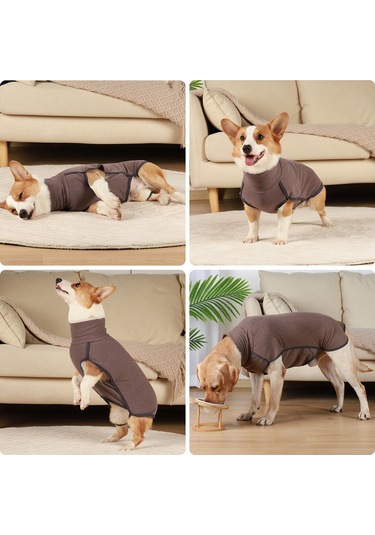 Geekyou Köpekler İçin Kışlık Isı Sağlama Triko, Yüksek Yaka, Esnek Ve Nefesli, Kahve Rengi 3xl Ya002m011