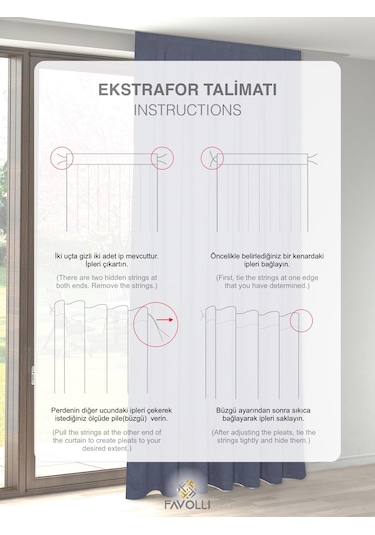 Br Favolli Kadife Dokulu Lacivert Ada Fon Perde Ekstrafor Büzgülü Dream Series Lacivert