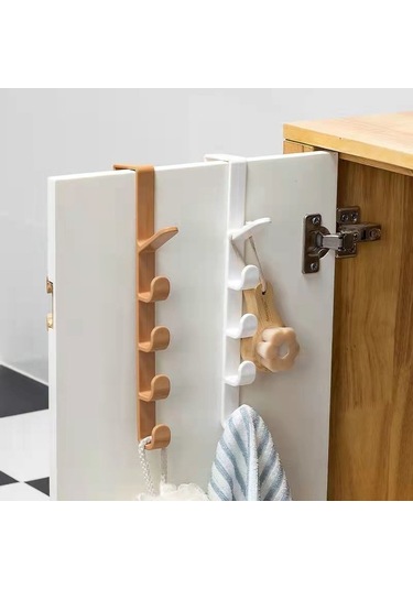 Honmex Beş Kanca Çok Amaçlı Izsiz Kapı Askısı - Pekinli Ve Mont Organizasyonu İçin Dayanıklı Pp Malzeme Diğer