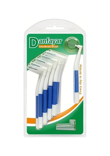 Willowhaven Danfayar 10lu Çift Renk Çapraz Diş Fırçası 0.7mm Mavi Yumuşak Kıllar