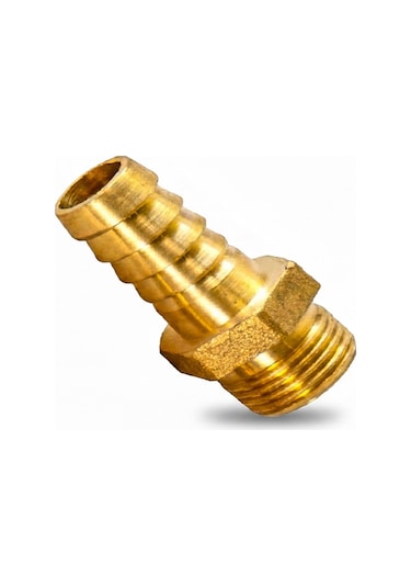 Sarı Pirinç Hortum Rekoru 1/2 Lik 4 Cm Uzunluğunda