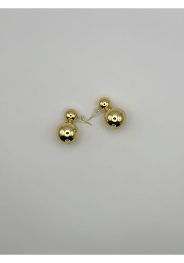 Arnes Jewelry Çelik İkili Top Küpe Ar339nes Gold