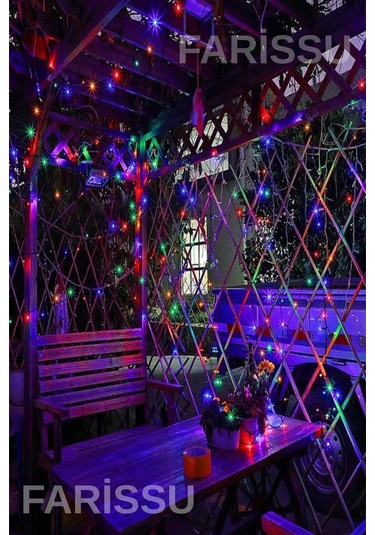 100 Led'li Renkli Dekoratif Işık Kırmızı, Yeşil, Sarı, Mavi 8 Modlu Yılbaşı Ve Süsleme Işığı 5 Metre Renkli