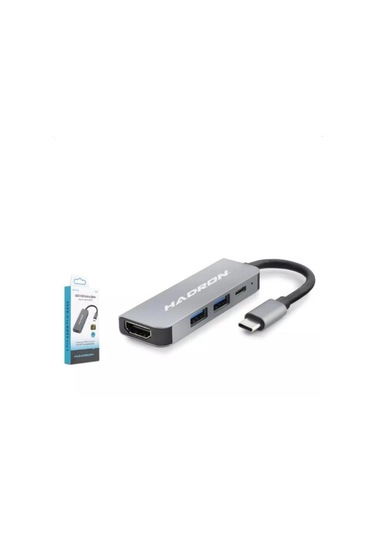Hadron Hdx7840 Type-c To Hub Hdtv Hdmi 4k 30hz + Type-c + 2-usb3.0 4ın1 Gri