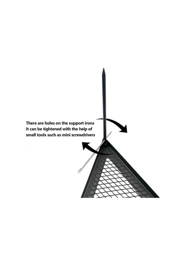 Padalink Dış Mekan Kampı Demir Tripod Masa - Çıkırıklı, Bölünebilir, Çok Amaçlı Mangal Ve Raf Kullanıma Uygun Çok Renkli