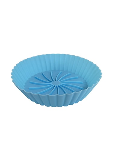 Silikon Tencere Isıtmalı Fırın Tepsisi Mavi Mavi Diğer