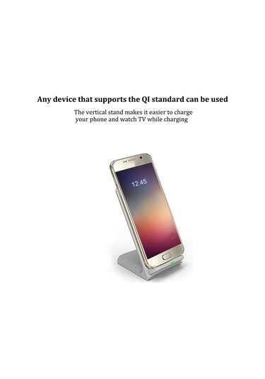 10w Qı Hızlı Kablosuz Şarj Cihazı Güç Cep Telefonu Braketi Telefon Tutucu Standı Beyaz