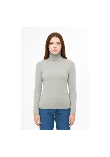 5 Li Paket Kadın Basic Tam Balıkçı Yaka Kazak Çok Renkli-2