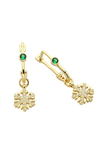 Kartanesi Taşlı Sallantılı Altın Küpe Kp0010 N11.14251