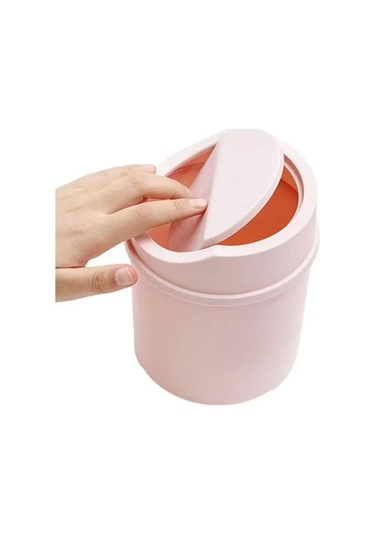 Maoyaya Mini Masaüstü Kutusu Küçük Çöp Tüp Kapaklı Tenekesi Yatak Odası Çok Renkli Çok Renkli