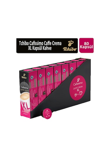 Tchibo Cafissimo Caffe Crema XL Wake Up Kapsül Kahve 8 x 10'lu
