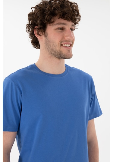 U.S. Polo Assn. Erkek Regular Fit Bisiklet Yaka İndigo Basic Tişört 50305985-VR028 U.S. Polo Assn. Erkek Regular Fit Bisiklet Yaka İndigo Basic Tişört 50305985-VR028