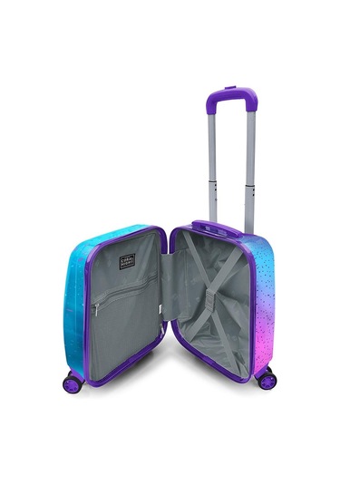 Coral High Kids Açık Pembe Mavi Kaplumbağa Desenli Çocuk Valizi 16724 Pembe - Mavi