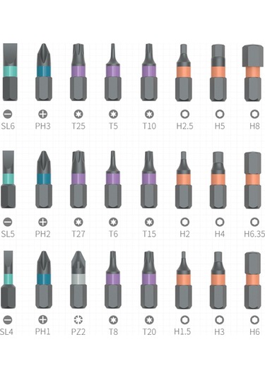 Symbee 24 Parça Çok Amaçlı Ratchet Tornavida Seti - S2 Çelik Uçlar, 58 Dişli Ters Çalışma, Ev/dıy Tamir Aleti Kutusu İle