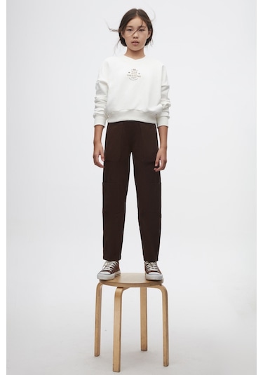 Nk Kids Kız Çocuk Sweatshirt 37807 Ekru