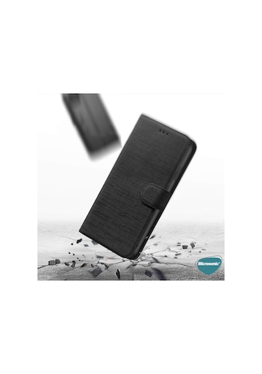 Microsonic Samsung Galaxy S22 Ultra Kılıf Fabric Book Wallet