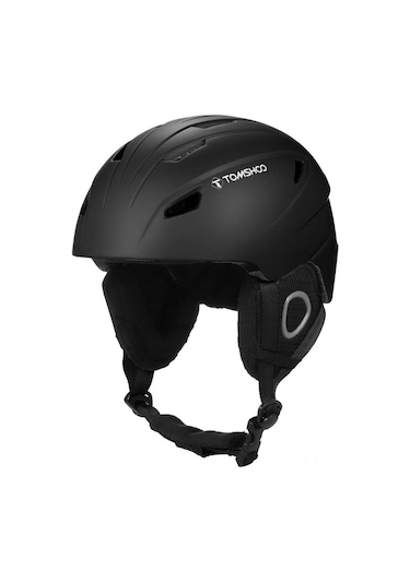 Moveevo Tomshoo Kışlık Kayak Kaskı - Siyah, Polikarbonat Kabuk, Eps Köpük, Ayarlanabilir Baş Boyutu, Çıkarılabilir İç Astar, 14 Hava Deliği, M Boyut Diğer
