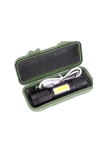 Taktik El Feneri Usb Şarj Edilebilir Kamp Feneri Cob Zumlanabilir Mini Taşınabilir El Feneri Ws-5454 Bakır