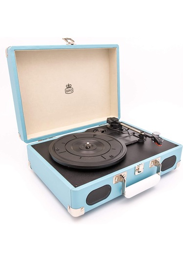 Gpo Soho Retro Valiz Plakçalar Entegre Stereo Hoparlör Turkuaz