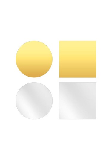 10/15/20/25/30cm Yuvarlak Kare Akrilik Ayna Düğün Partisi Masa Orta Parçası Ayna Tepsi Kırılmaz Oturma Odası Yatak Odası Banyo Duvar Dekorasyonu Altın