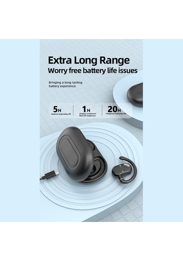 Şarjlı Kablosuz Kulaklık, Çift Döner Ows Sporlu Tasarım