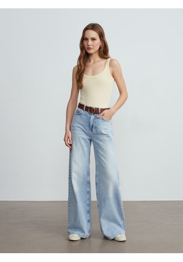 Dilvin 21053 Askılı Bodysuit-açık Sarı Açık Sarı