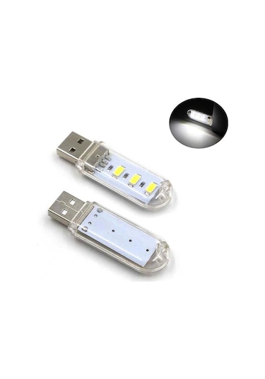 Unichrome 5730 SMD 3 Led Beyaz Işık Taşınabilir Mini USB Beyaz