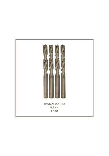 Hss Matkap Ucu 15,5 Mm, Metal, Ahşap, Plastik İçin 4 Adet