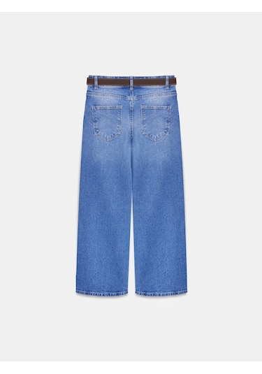 Dilvin 72299 Kemerli Kısa Pantolon-mavi Mavi