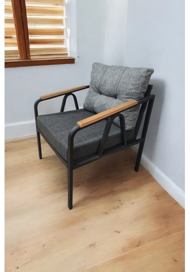 Pimango Pi Angel Demonte Metal Tekli Bahçe Mobilyası Gri - Antrasit 60 x 60 Antrasit  - Gri