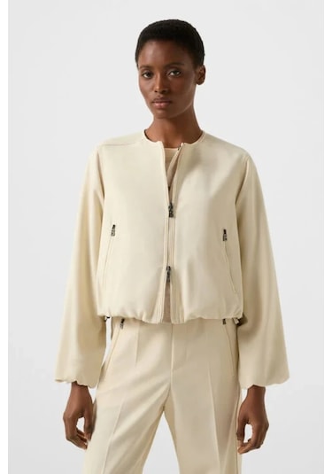 Bogner Yuma Çift Taraflı Blouson Teknik - Jersey Kadın Ceket Bej