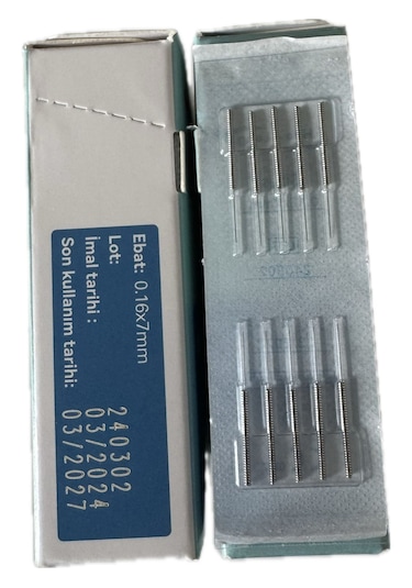 Akupunktur Kozmetik İğne 16x7 Mm 500 Lük Paket 2 Kutu 1000 Adet