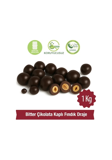 Milat Bitter Çikolata Kaplı Fındık Draje 1 KG