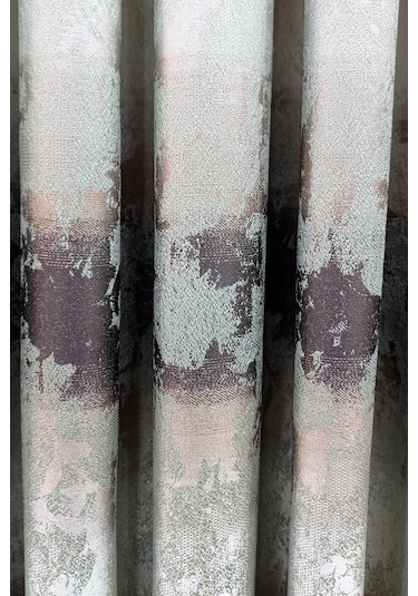 Ebruli Fon Perde Yeşil Kahverengi Renk Yeşil