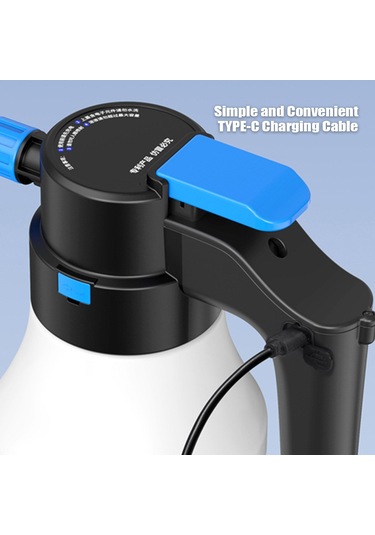 Mufunye Elektrikli Araba Yıkama Köpük Tabancası 1.5l Büyük Kapasiteli Araba Köpük Püskürtücü Basınçlı Yıkama Köpük Topu 6 Araba Kamyon Bahçe Ev Temizliği